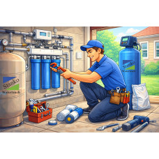 Монтаж системы водоочистки для дома